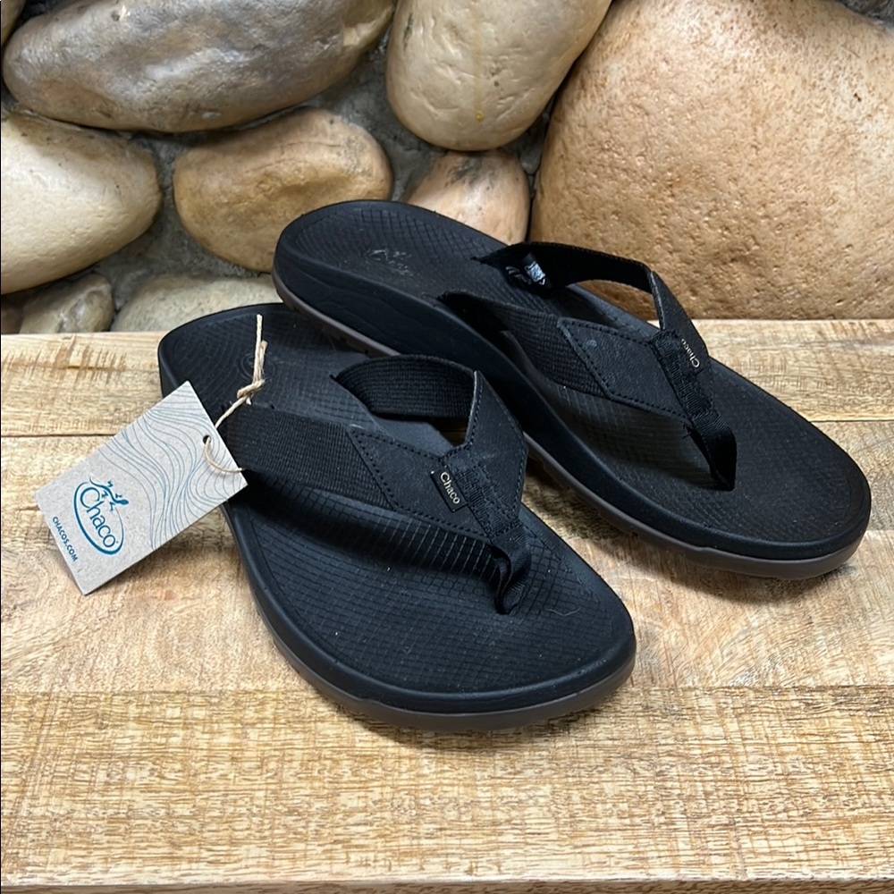 Chaco Lowdown Black Flip Flop Sandals